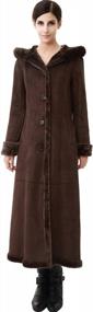 img 3 attached to Stay Warm In Style With BGSD Women'S Hooded Faux Shearling Maxi Coat
