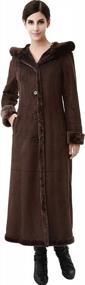 img 4 attached to Stay Warm In Style With BGSD Women'S Hooded Faux Shearling Maxi Coat