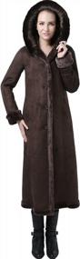img 1 attached to Stay Warm In Style With BGSD Women'S Hooded Faux Shearling Maxi Coat