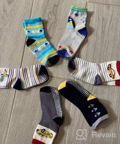 img 5 attached to Keep Your Little Ones Safe And Cozy With CozyWay Toddler Non Slip Grips Socks - 12 Pairs For Boys And Girls