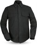 first manufacturing company mercer canvas motorcycle shirt for men logo