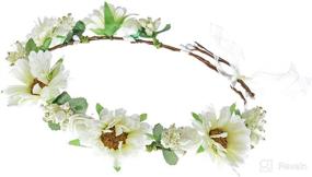 img 3 attached to 🌸 Dazzling Girls Breath Crown: Floral Headband for Wedding and Photo Props