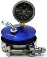 🔍 high-quality turbo boost leak testers with 2.5" end cap - premium 6061 billet aluminum build - equipped with tire schrader valve for optimal testing - includes 30 psi boost gauge логотип