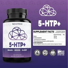 img 3 attached to 🌙 5-HTP+ by Nootrix: 2-Pack Mood Booster with 120 Capsules - 200mg Plus Calcium - Rapid Stress Relief & Healthy Sleep Cycles - Non-GMO, Gluten-Free