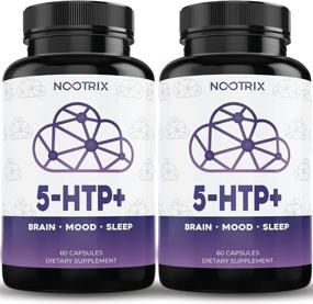 img 4 attached to 🌙 5-HTP+ by Nootrix: 2-Pack Mood Booster with 120 Capsules - 200mg Plus Calcium - Rapid Stress Relief & Healthy Sleep Cycles - Non-GMO, Gluten-Free