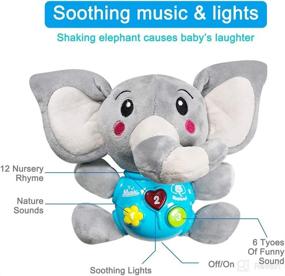 img 3 attached to SUNWUKING Baby Musical Toy Plush Figure - Rattle Gift Doll Infant Toy Newborn Musical Toddler Learning Educational Elephant Toy
