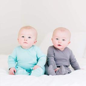 img 3 attached to Organic Baby Footie/Coverall: Keep Your Little One Cozy In Babysoy Long Sleeve Solid!