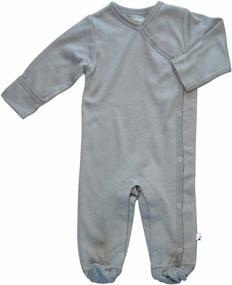 img 4 attached to Organic Baby Footie/Coverall: Keep Your Little One Cozy In Babysoy Long Sleeve Solid!