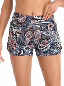 img 3 attached to Women'S High Waisted Swim Shorts By RELLECIGA - Perfect For Swimming & Boarding!