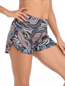 img 1 attached to Women'S High Waisted Swim Shorts By RELLECIGA - Perfect For Swimming & Boarding!