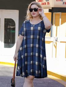 img 1 attached to Women'S Short Sleeve Pockets Swing Dress - Casual Loose Fit JollieLovin