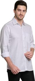 img 1 attached to FABUSA Cotton Business Regular Chambray Men's Clothing ~ Shirts