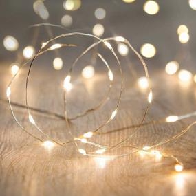 img 4 attached to 🏡 ANJAYLIA LED Fairy String Lights, 16.5Ft/5M Warm White Battery Operated 50 LEDs for Garden Home Party Wedding Festival Decorations