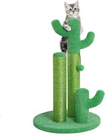 img 2 attached to 🐱 3-Sisal Scratching Poles Kilodor Cactus Cat Scratching Post with Ball – For Kittens and Cats