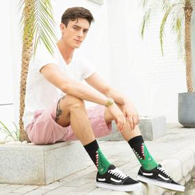 img 3 attached to Colorful And Fun Men'S Combed Cotton Crew Socks By WeciBor - Perfect For Dressy And Casual Occasions