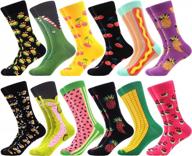 colorful and fun men's combed cotton crew socks by wecibor - perfect for dressy and casual occasions logo