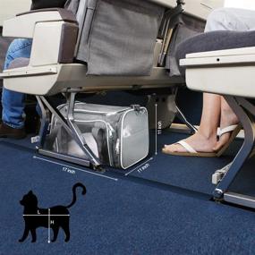 img 2 attached to Travel Safely And Comfortably With Comsmart Cat Carrier - Airline Approved, Collapsible, 15Lb Capacity For Small To Medium Pets - Grey