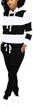 🏃 women's two-piece jogging suit set - pullover hoodie + long pants tracksuit for activewear jumpsuits logo