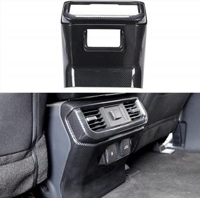 img 1 attached to 2021-2022 Ford F-150 ABS Carbon Fiber Rear Air Conditioning Vent Outlet Panel Trim - Keptrim 1Pc