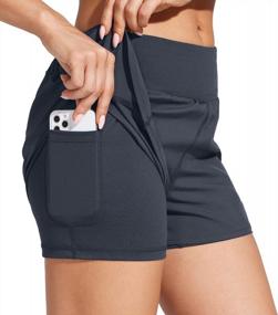 img 4 attached to Stay Cool And Comfortable During Workouts With MOCOLY Quick Dry Women'S Running Shorts: Featuring Breathable Fabric And Convenient Zip Pockets