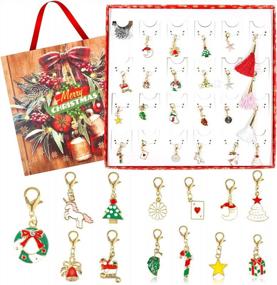 img 4 attached to DIY Christmas Bracelet Pendant 2022 Countdown Calendar 24 Days Xmas Ornaments Surprise Toys Gifts For Girls Kids Children Teens Women