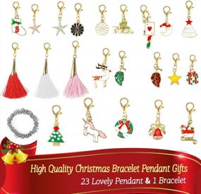 img 3 attached to DIY Christmas Bracelet Pendant 2022 Countdown Calendar 24 Days Xmas Ornaments Surprise Toys Gifts For Girls Kids Children Teens Women