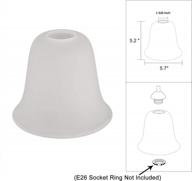4 pack bell shaped frosted glass lamp shade replacement - 1-5/8" fitter opening for ceiling fan, wall sconce & pendant light a00047 logo