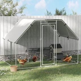 img 3 attached to Spacious And Durable Galvanized Chicken Coop With Secure Walk-In Pen Run And Cover - The Perfect Home For Your Chickens
