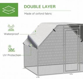 img 1 attached to Spacious And Durable Galvanized Chicken Coop With Secure Walk-In Pen Run And Cover - The Perfect Home For Your Chickens