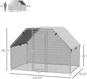 img 2 attached to Spacious And Durable Galvanized Chicken Coop With Secure Walk-In Pen Run And Cover - The Perfect Home For Your Chickens