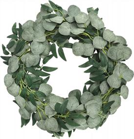 img 2 attached to 8Pcs 48Ft Eucalyptus Garland: Greenery Decoration For Weddings, Parties & Home Interiors