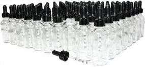 img 4 attached to 80-Pack Of 2 Oz. Clear Boston Round Glass Bottles With Graduated Black Glass Droppers For Precise Dispensing