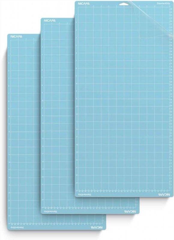  Nicapa Fabric Grip Cutting Mat for Cricut Maker 3/Maker/Explore  3/Air 2/Air/One (12x12 inch,3 Pack) Fabric Adhesive Sticky Pink Quilting  Replacement Cut Mats