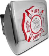 firefighter chrome metal shiny hitch logo