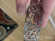 img 1 attached to Handcrafted 925 Sterling Silver Filigree Cuff Bracelet, Size 7 Inches review by Owen Blanco