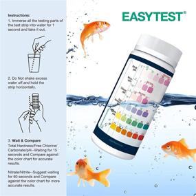 img 2 attached to 🐠 Efficient 6-in-1 EasyTest Aquarium Test Strips for Freshwater and Saltwater Monitoring - Nitrates, Nitrites, Chlorine, Carbonate, Hardness, pH