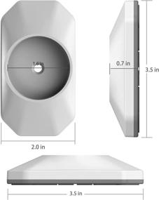 img 3 attached to ICERO - Wall Protector for Baby Gate - Safeguard Walls & Doorways from Pet & Dog Gates - for Pressure Mounted Stair Safety Gate for Child - 4 Pack, White