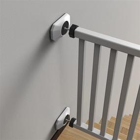 img 1 attached to ICERO - Wall Protector for Baby Gate - Safeguard Walls & Doorways from Pet & Dog Gates - for Pressure Mounted Stair Safety Gate for Child - 4 Pack, White