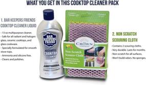 img 1 attached to 🧽 BAR KEEPERS FRIEND Cooktop Cleaner Kit: Liquid (13 OZ) and Non Scratch Scouring Pad, Multipurpose Solution for Glass Ceramic Stovetops, Gentle Cleaner with Non Scratch Dish Pad