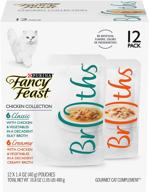 🐱 purina fancy feast limited ingredient chicken broths complement variety pack - (12) 1.4 oz. pouches логотип