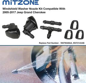 img 3 attached to 🧊 MITZONE Windshield Washer Nozzle Kit for 2005-2017 Jeep Grand Cherokee - Easy Replacement of 55079049AA Nozzle