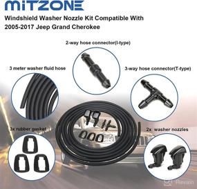 img 1 attached to 🧊 MITZONE Windshield Washer Nozzle Kit for 2005-2017 Jeep Grand Cherokee - Easy Replacement of 55079049AA Nozzle