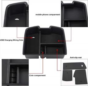 img 1 attached to Richeer Center Console Organizer Tray For 2007-2013 Avalanche/Suburban 2500/Silverado/Sierra 1500, 2007-2014 Suburban 1500/Tahoe/Yukon/Yukon XL/Sierra 2500HD/3500HD Full Console W/Bucket Seats ONLY