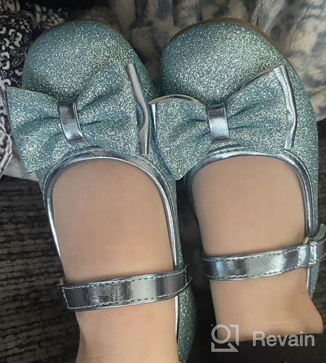 img 1 attached to Stylish STELLE Glitter Princess Wedding Toddler Girls' Shoes and Flats - Perfect for Special Occasions! review by Travion Matias