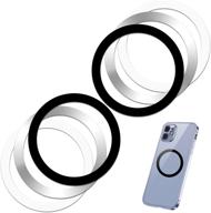 🔌 wannap universal metal rings for magsafe-compatible charger - 6pcs, magnetic wireless charger for iphone 13/12 pro/max/mini cases and samsung galaxy (2 black + 2 white + 2 silver) logo