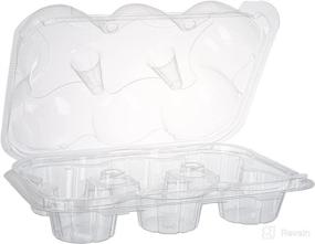 img 2 attached to Bekith 30 Pack 6 Compartment Cupcake Carriers, Clear High Dome Cupcake Containers, Durable Plastic Disposable Cupcake Boxes, Stackable Cupcake Holders for Cupcakes, Muffin, BPA-free