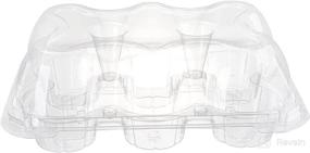 img 1 attached to Bekith 30 Pack 6 Compartment Cupcake Carriers, Clear High Dome Cupcake Containers, Durable Plastic Disposable Cupcake Boxes, Stackable Cupcake Holders for Cupcakes, Muffin, BPA-free