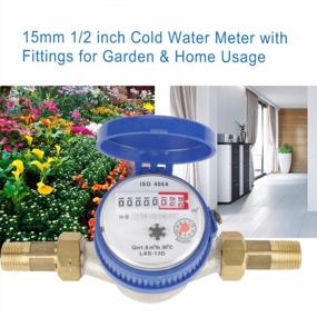 img 3 attached to Accurate Water Measurement With 1.5 Nominal Flow Rate Vertical Horizontal Water Meter Gauge For Home – Includes Fittings And 1/2 Inch Plastic Cover