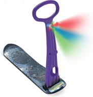 led ski skooter: fold-up snowboard kick-scooter for snow & grass, winter toys logo