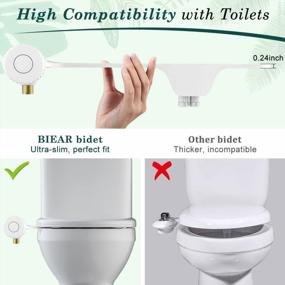 img 1 attached to BIEAR Ultra-Slim Bidet Attachment For Toilet With Dual Nozzle And Adjustable Water Pressure